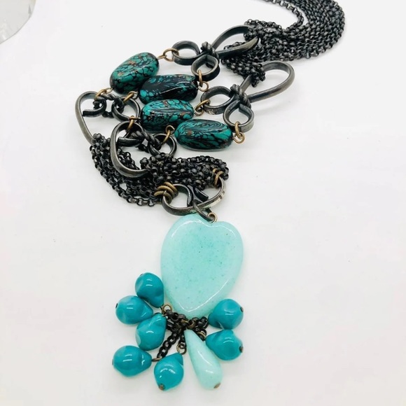 Vintage beautiful and unique heart pendant necklace 💙 - Picture 10 of 12